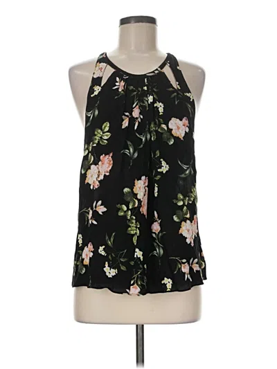 Pre-owned Olivia Grey Sleeveless Blouse In Black