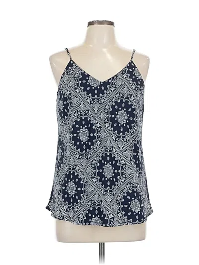 Pre-owned Olivia Grey Sleeveless Blouse In Blue