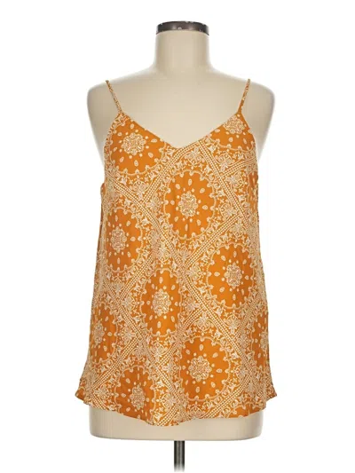 Pre-owned Olivia Grey Sleeveless Blouse In Orange