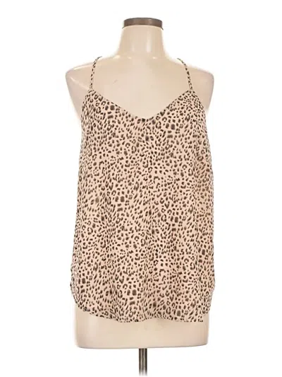 Pre-owned Olivia Grey Sleeveless Blouse In Tan
