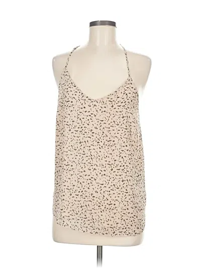 Pre-owned Olivia Grey Sleeveless Blouse In White