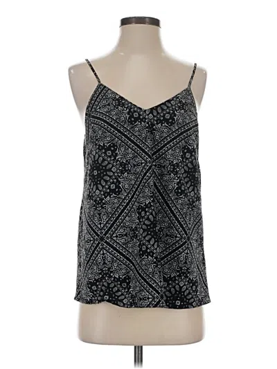 Pre-owned Olivia Grey Sleeveless Top Black Halter Neckline Tops