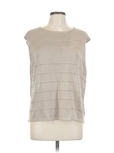 Pre-owned Olivia Grey Sleeveless Top Gray Boatneck Tops