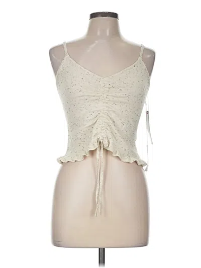 Pre-owned Olivia Grey Sleeveless Top Ivory Sweetheart Neckline Tops