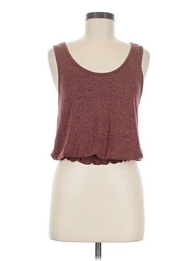 Pre-owned Olivia Grey Tank Top Brown Strapless Neckline Tops