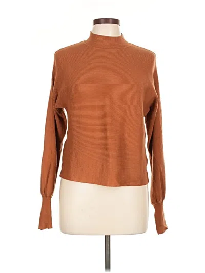 Pre-owned Olivia Grey Turtleneck Sweater In Brown