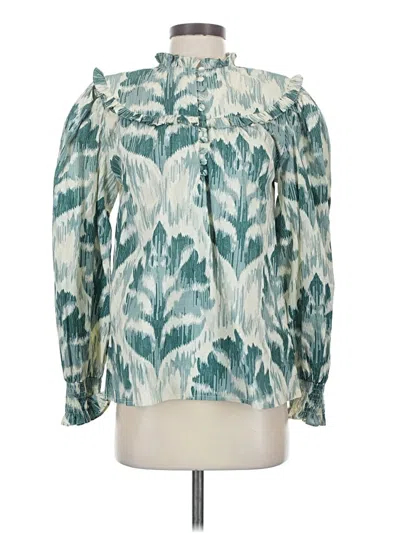 Olivia James The Label 3/4 Sleeve Blouse In Blue