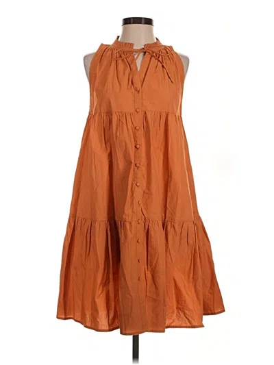Pre-owned Olivia James The Label Casual Dress In Orange
