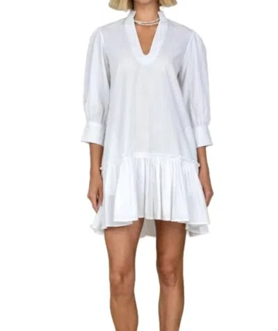 Olivia James The Label Chloe Dress In Solid White In Multi