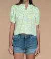 Olivia James The Label Daisy Top In Abstract Geo In Multi