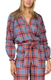 Olivia James The Label Davis Top In Vail Tartan In Multi