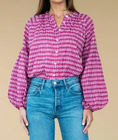 Olivia James The Label Emory Dottie Top In Pink