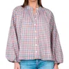 Olivia James The Label Emory Top In Fireside Check In Multi