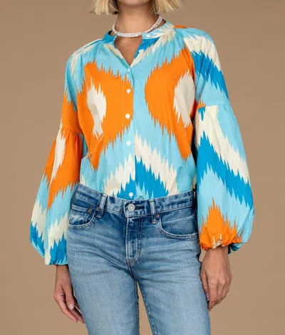 Olivia James The Label Emory Top In Portofino In Multi