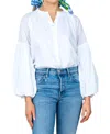 Olivia James The Label Emory Top In White In White