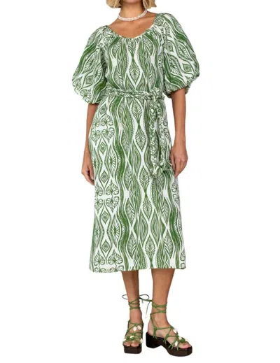 Olivia James The Label Penny Dress In Lillypad In Green