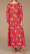 OLIVIA JAMES THE LABEL PHOEBE MAXI SKIRT IN CALYPSO SUNSET