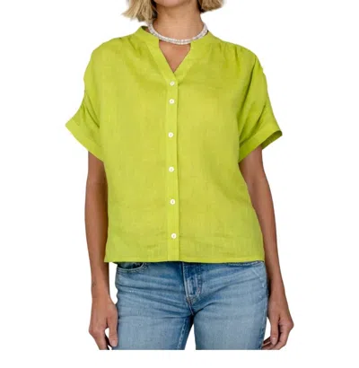 Olivia James The Label Tatum Top In Pear In Multi