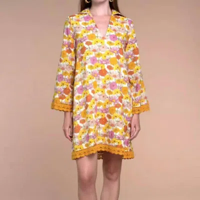 Olivia James The Label Taylor Dress In Blooming Garden In Yellow