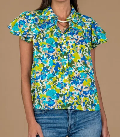 Olivia James The Label Val Top In Hidden Paradise In Multi