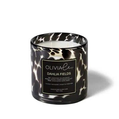 Olivia Le Black Dahlia Fields Leopard Candle