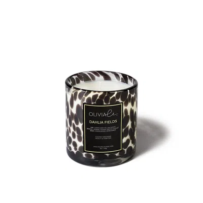 Olivia Le Black Dahlia Fields Small Leopard Candle