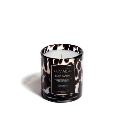Olivia Le Black Luxe Santal Leopard Candle Small