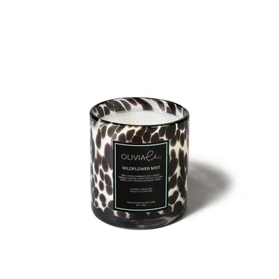 Olivia Le Black Wildflower Mist Leopard Glass Small