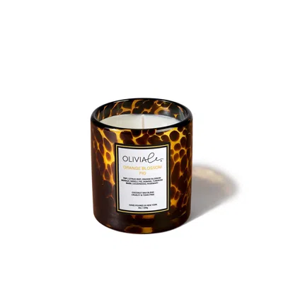 Olivia Le Brown Orange Fig Blossom Small Tortoise Candle