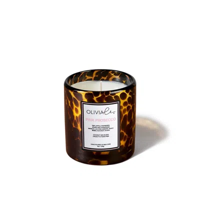Olivia Le Brown Pink Prosecco Small Tortoise Candle