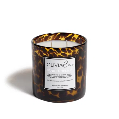 Olivia Le Brown Vanilla Orchid Tortoise Candle