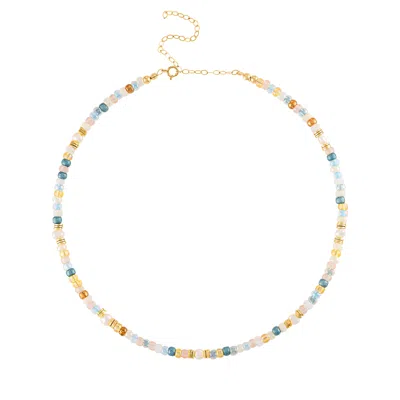 Olivia Le Women's Blue Shimmer Beaded Necklace