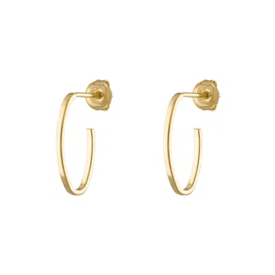 Olivia Le Women's Diana Gold Minimalist Hoop Earrings In Gray