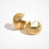 Olivia Le Women's Florence Gold Textured Huggie Hoop Earrings