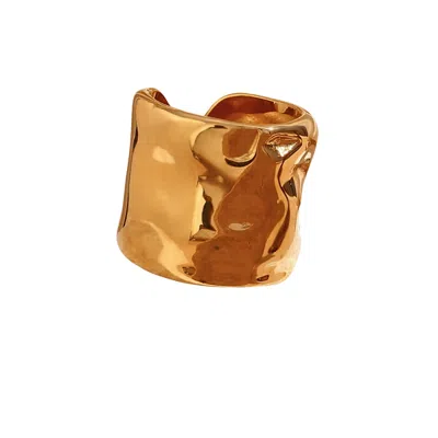 Olivia Le Women's Gold Abstract Wave Open Ring