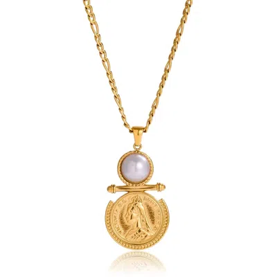 Olivia Le Women's Gold Athena Coin Pendant Necklace