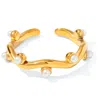 Olivia Le Women's Gold Emelia Dainty Pearl Ring