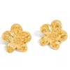 Olivia Le Women's Gold Floral Motif Earrings In Gold