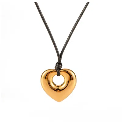 Olivia Le Women's Gold Heart Medallion Rope Necklace