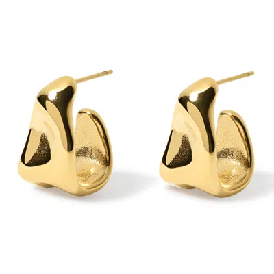 Olivia Le Women's Gold Jordana Curved Hoop Earrings