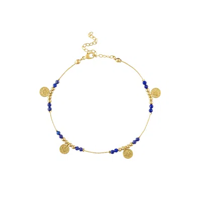 Olivia Le Women's Gold Journey Lapis Lazuli Anklet