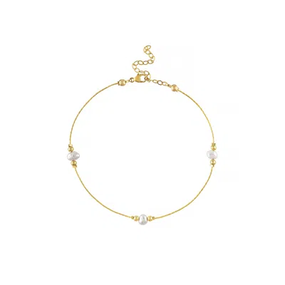 Olivia Le Women's Gold Journey Pearl Anklet