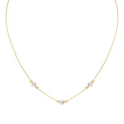Olivia Le Women's Gold Journey Pearl Trinity Necklace