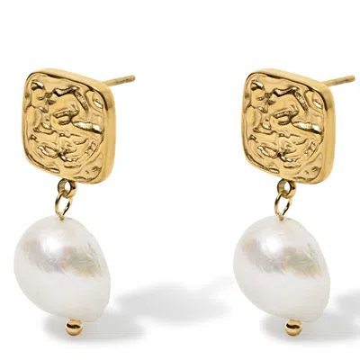 Olivia Le Women's Gold Madame Pearl Earrings In Gray