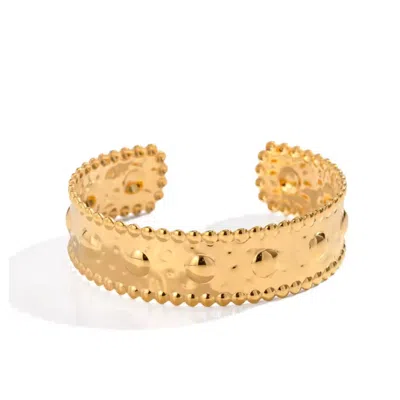 Olivia Le Women's Gold Serafina Hammered Cuff Bracelet