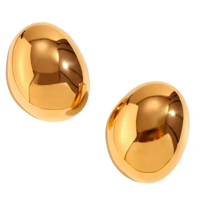 Olivia Le Women's Gold Smooth Abstract Oval Earring