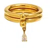 Olivia Le Women's Gold Stacked Layered Jewel Charm Ring In Gold