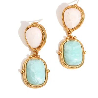 Olivia Le Women's Gold Vintage Inspired Gemstone Earrings