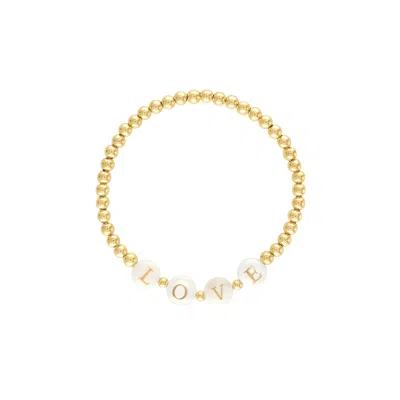 Olivia Le Women's Love Pearl Gold Beaded Bracelet
