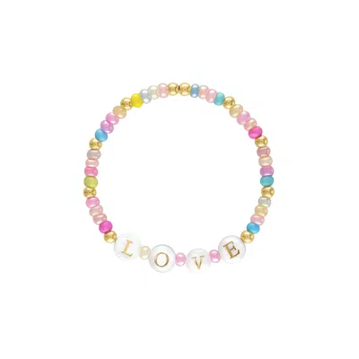 Olivia Le Women's Love Pearl Pastel Beaded Bracelet In Multi